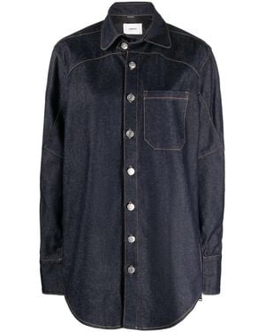 Coperni Moto Oversized Denim Shirt - Blue