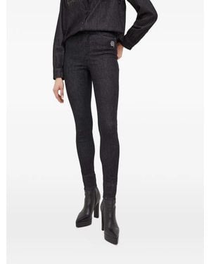 KARL LAGERFELD Ikonik Skinny-Jeans Mit Patch - Schwarz