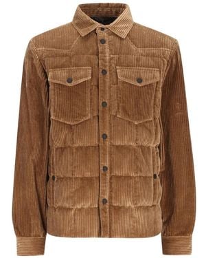 Moncler Quilted Corduroy Jacket - Brown