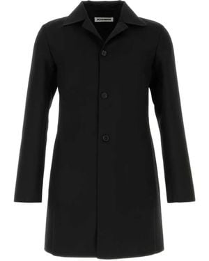 Jil Sander Manteau À Coupe Mi-Longue - Noir