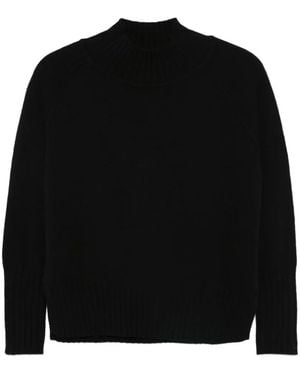 Be You Ribbed-Knit Raglan-Sleeve Sweater - Black