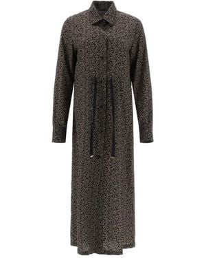 Herno Collared Midi Dress - Gray