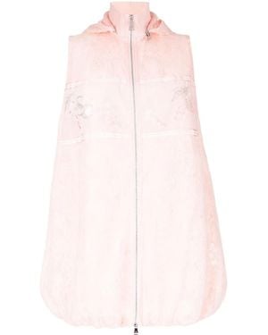 Shiatzy Chen Sleeveless Sequin-Embroidered Lace Jacket - Pink