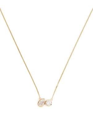Completedworks Crystal Pendant Chain Link Necklace - Metallic
