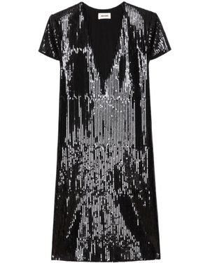 Zadig & Voltaire Rashu Sequin Mini Dress - Black