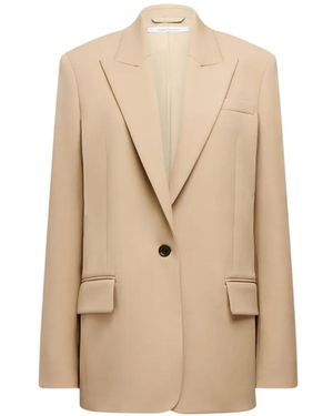 Another Tomorrow Blazer Oversize Con Solapas De Pico - Neutro