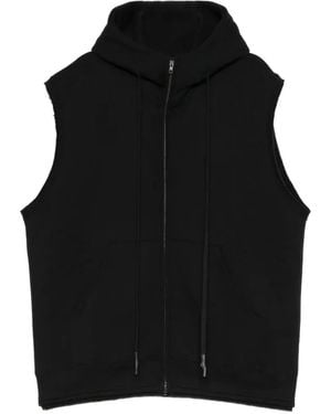 Nude:mm Sleeveless Zip-Up Hoodie - Black
