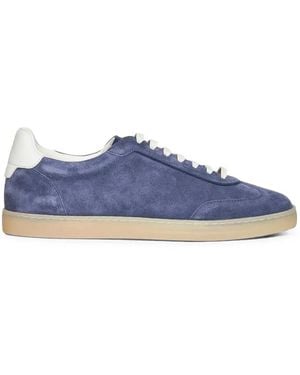 Brunello Cucinelli Low-Top Lace-Up Trainers - Blue