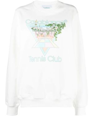 CASABLANCA Tennis Club Icon スウェットシャツ - ブルー