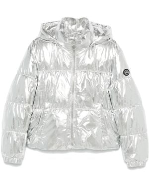 MICHAEL Michael Kors Metallic Puffer Jacket - Gray