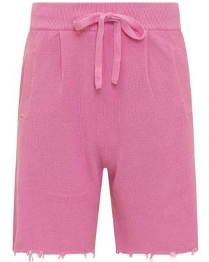 Laneus Raw-Cut Shorts - Pink
