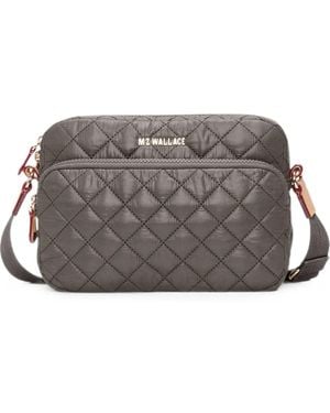 MZ Wallace Small Metro Quilted Cross Body Bag - Gray
