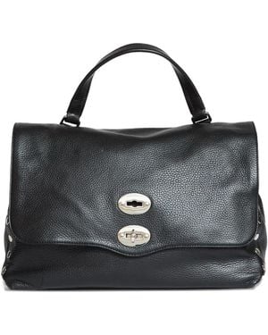 Zanellato Mittelgroße Postina Handtasche - Schwarz
