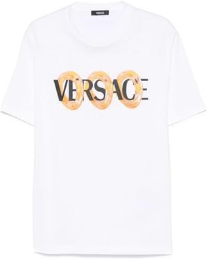 Versace マキシ チェーン ロゴ Tシャツ - ホワイト
