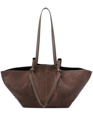 Yuzefi Mochi magnetic closure large shoulder bag - Marrón