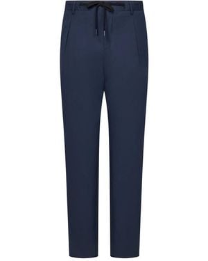 Franzese Collection Stefano De Martino Pleated Drawstring Trousers - Blue