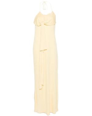 Loewe X Paula's Ibiza Knot-Detail Maxi Dress - White