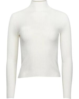 arch4 Ariana Ribbed Mock-neck Sweater - White