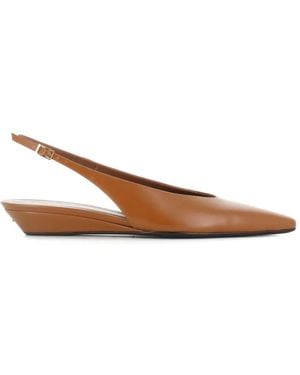 Giuseppe Zanotti Orsola Slingback Leather Court Shoes - Brown