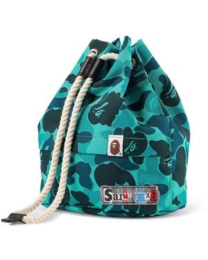 SAINT Mxxxxxx X A Bathing Ape Handbag - Blue