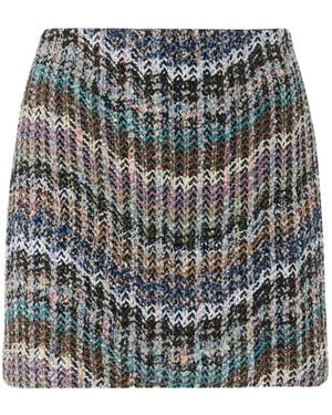 Missoni Zigzag-Knit Sequin-Embellished Skirt - Gray