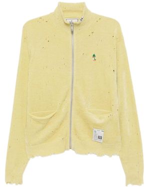 Maison Mihara Yasuhiro Cardigan Mit Logo-Stickerei - Gelb
