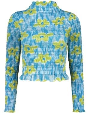 AMY CROOKES Oberteil Mit Print - Blau