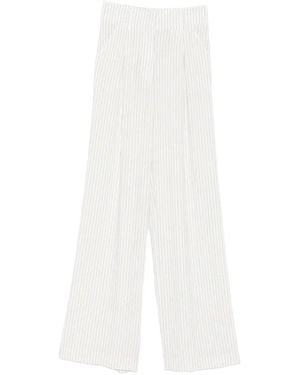 Patrizia Pepe Stripe-Pattern Pants - White