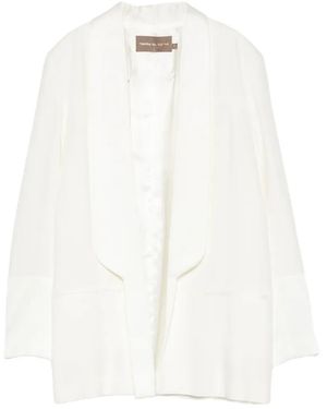 SIMONA CORSELLINI Shawl-Lapel Blazer - White