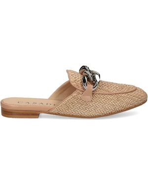 Casadei チェーンディテール ミュール - ブラウン