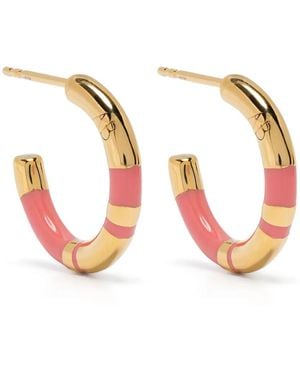 Aurelie Bidermann Mini Positano hoop earrings - Pink
