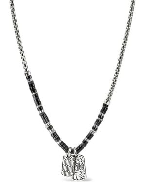 John Hardy Collana Heishi Tag - Metallizzato