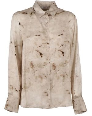 Peserico Blusa Con Stampa Astratta - Neutro