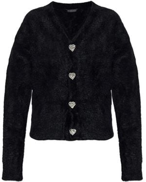 Balenciaga Heart-Embellishment Cardigan - Blue