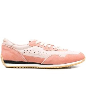 LEMARGO Perforated Suede-Leather Sneakers - Pink