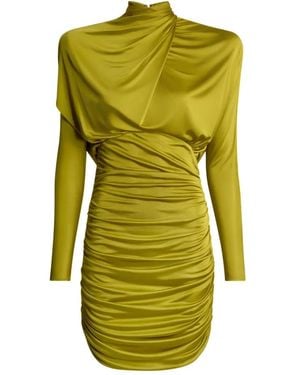 Balmain Draped Flowing Jersey Dress - Green