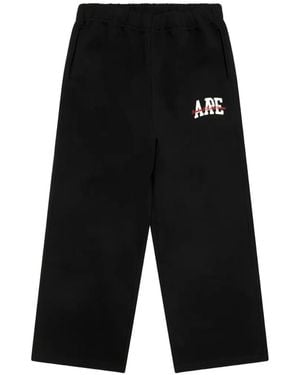 Aape By A Bathing Ape Logo-Print Reversible Track Pants - Black