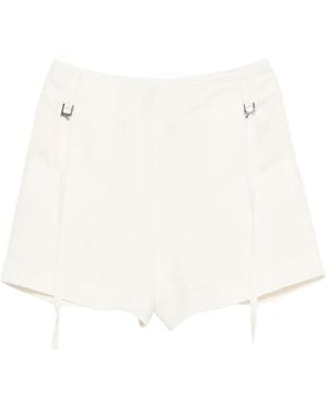 Patrizia Pepe Belt-Loop Pocket Shorts - White