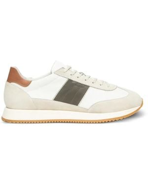 Nero Giardini Striped-Detail Panelled Trainers - White