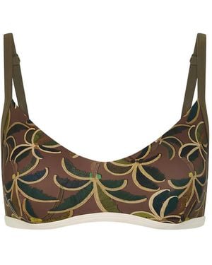 The Upside Laguna Elyssa Floral-Print Sports Bra - Grey