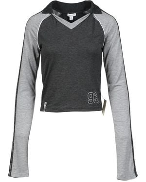 Jaded London Rynna Studded Raglan T-Shirt - Grey