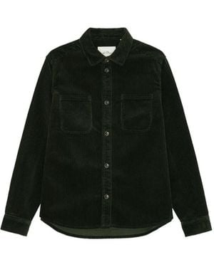 Les Deux Cord-Hemdjacke Mit Taschendetail - Schwarz