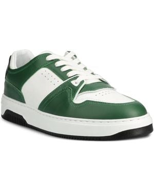 COPENHAGEN Panelled Leather Sneakers - Green