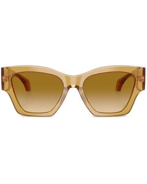 Versace Lunettes De Soleil À Monture Géométrique - Metallic
