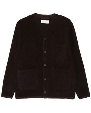 Universal Works Wool Patch-Pocket Cardigan - Black