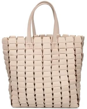 Dragon Diffusion Link Woven Leather Tote Bag - Natural