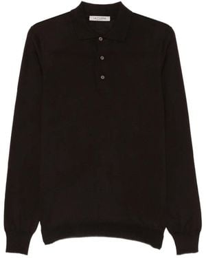 Fileria Long-Sleeve Polo Shirt - Black