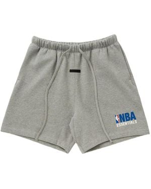 Fear Of God Shorts Met Trekkoord En Grafische Print - Grijs