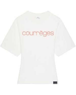 Courreges Printed Waisted T-Shirt - White
