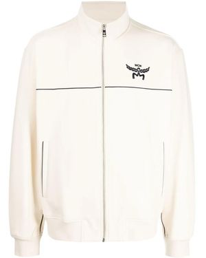MCM Essential Logo-Embroidered Track Jacket - Natural